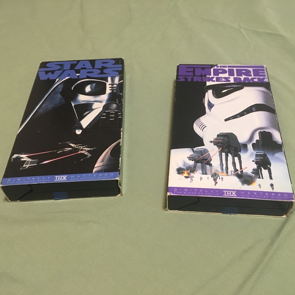 Classic Star Wars & Empire strikes back VHS tapes